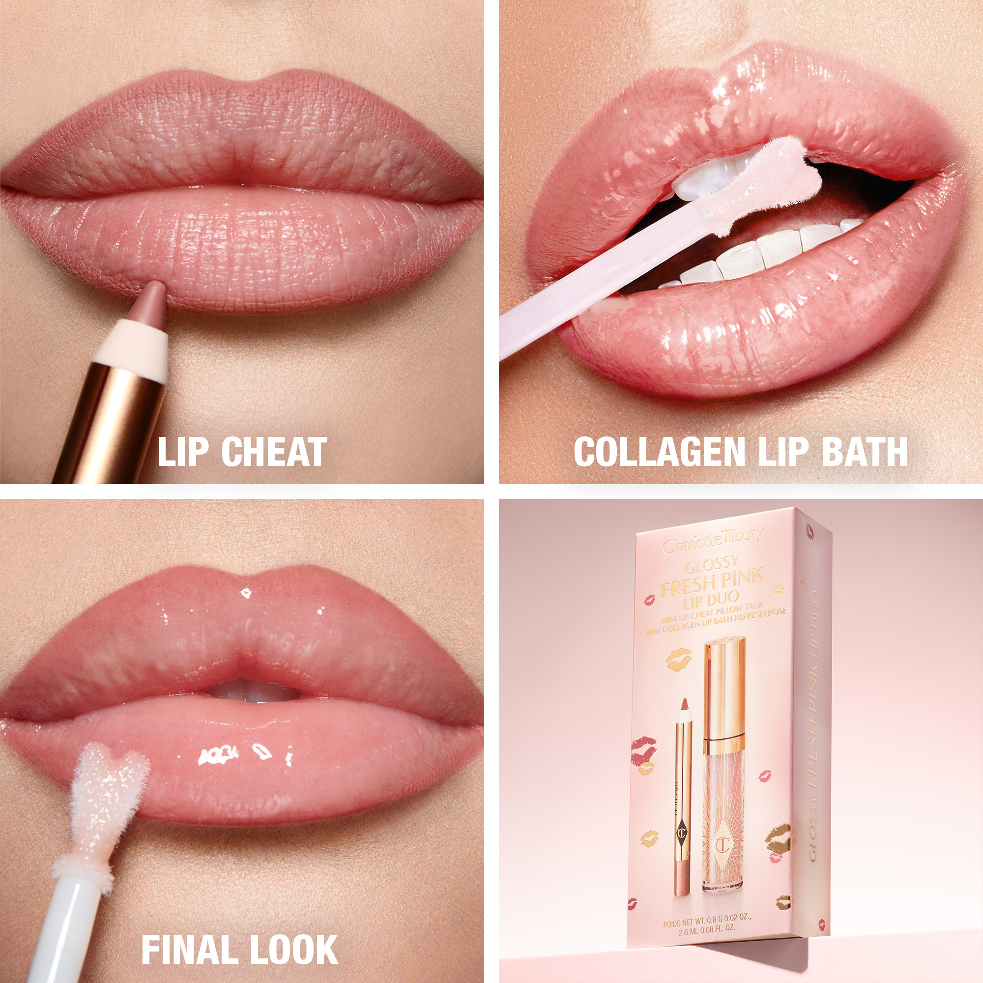 GLOSSY FRESH PINK LIP DUO (SET PARA LABIOS)